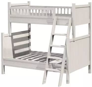 Кровать двухъярусная бретань (инлавка) белый 201x190x129 см.