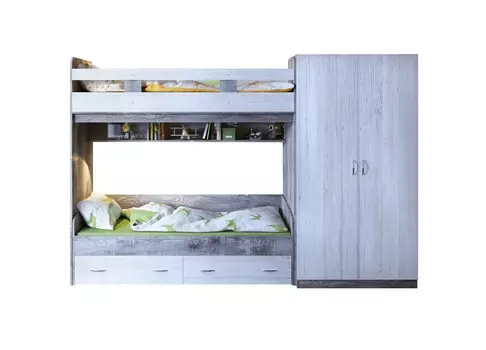 Кровать двухъярусная «юта 2» (ярофф) серый