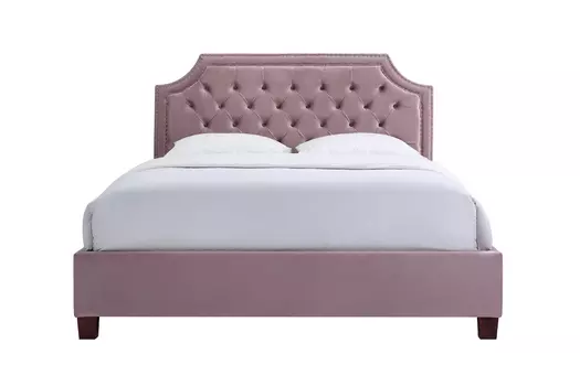 Кровать двуспальная (garda decor) розовый 173x126x213 см.