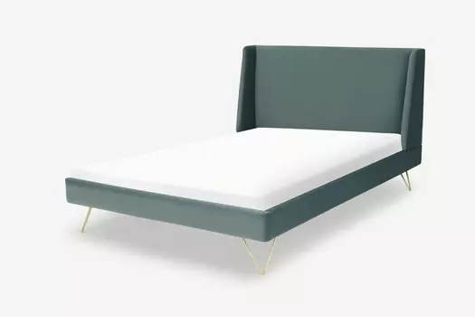 Кровать elona (idealbeds) зеленый 170x107x211 см.