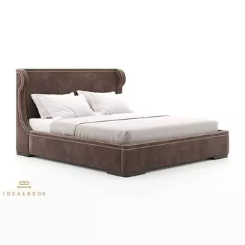 Кровать ladone (idealbeds) коричневый 262x120x226 см.