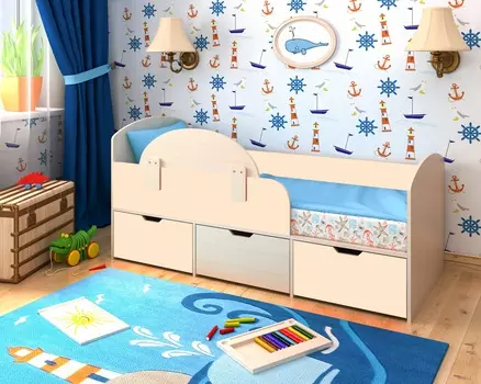 Кровать «малыш мини» (ярофф) бежевый 1632.0x750.0x732.0 см.