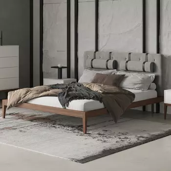 Кровать marbella, mod interiors (mod interiors) коричневый 216x110 см.