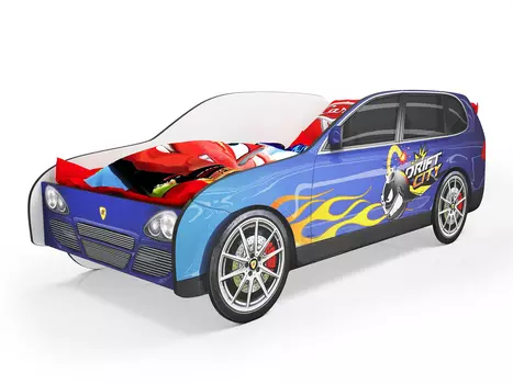 Кровать-машина карлсон джип порше кайен (без доп. опций) (magic cars) синий 84x75x184 см.