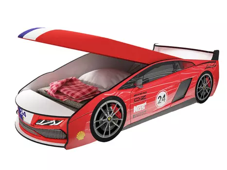 Кровать-машина карлсон ламба (без доп.опций) (magic cars) красный 75x50x184 см.