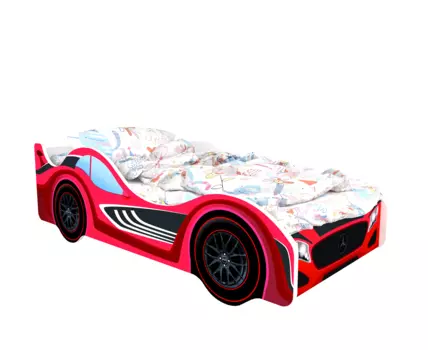 Кровать-машина карлсон мерседес (без доп. опций) (magic cars) красный 75x50x170 см.