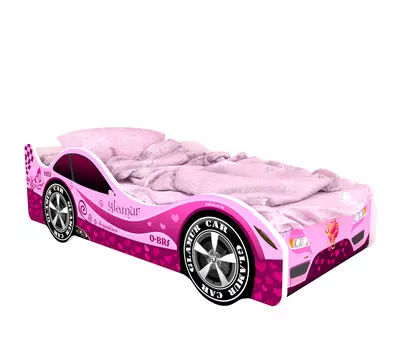 Кровать-машина карлсон париж (без доп. опций) (magic cars) розовый 75x50x170 см.