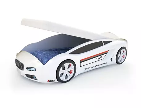 Кровать-машина карлсон roadster ауди с подъемным механизмом (magic cars) белый 105x49x174 см.