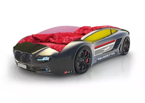 Кровать-машина карлсон roadster ауди (без доп опций) (magic cars) черный 105x49x174 см.