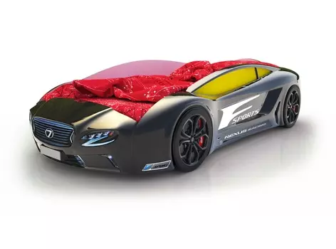 Кровать-машина карлсон roadster лексус (без доп.опций) (magic cars) черный 105x49x174 см.