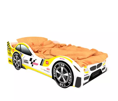 Кровать-машина карлсон сочи (без доп. опций) (magic cars) желтый 75x50x170 см.