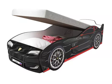 Кровать-машина карлсон турбо (с подъемным механизмом) (magic cars) черный 75x48x178 см.