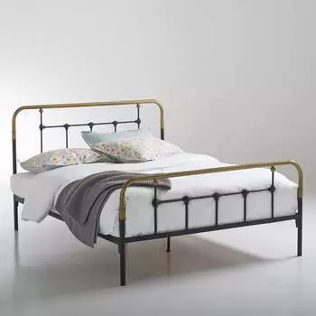 Кровать металлическая asper (laredoute) черный 208x105x167 см.