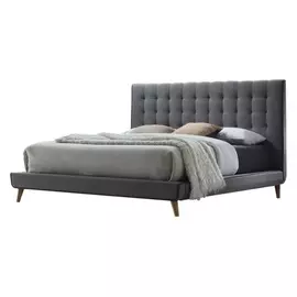 Кровать “minnesota” 180*200 (idealbeds) серый 210x117x235 см.