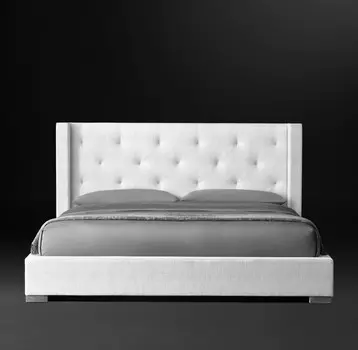 Кровать modena diamond winged (idealbeds) белый 164x135x212 см.