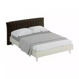 Кровать queen anastasia (ogogo) коричневый 187x95x226 см.