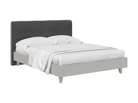 Кровать queen ii anna (ogogo) серый 173x107x216 см.