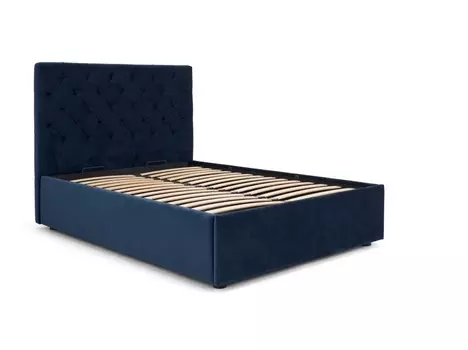 Кровать с изголовьем skyler (myfurnish) синий 175x128x213 см.