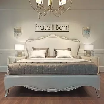 Кровать с решеткой rimini (fratelli barri) бежевый 218x155x221 см.