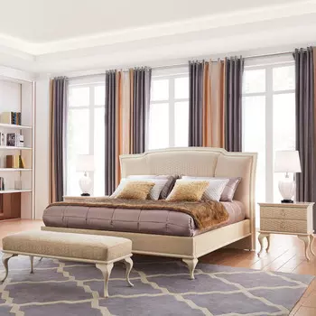 Кровать с решеткой roma (fratelli barri) бежевый 213x141x218 см.