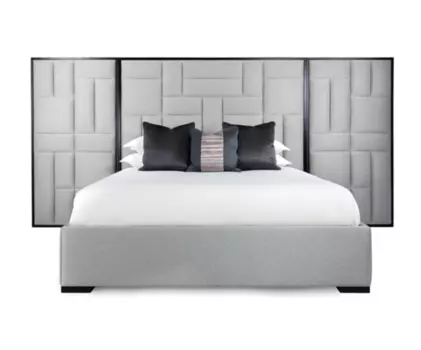 Кровать sloane royale (idealbeds) серый 326x145x215 см.