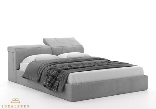 Кровать tower 200 (idealbeds) серый 215x76x251 см.