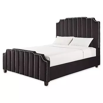 Кровать velvet (idealbeds) серый 192x130x212 см.