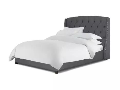 Кровать williamsburg linen 160*200 (ml) серый 188.0x137x216.0 см.