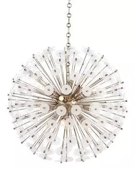 Круглая люстра девон (louvrehome) серебристый 56 см.