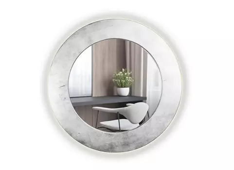 Круглое зеркало настенное pieces 75 (inshape) серебристый 3 см.