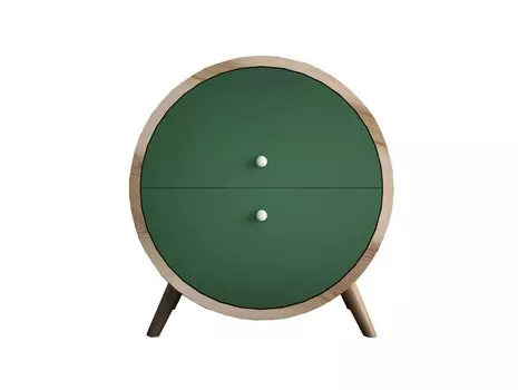 Круглый комод ellipse (etg-home) зеленый 50x55x40 см.