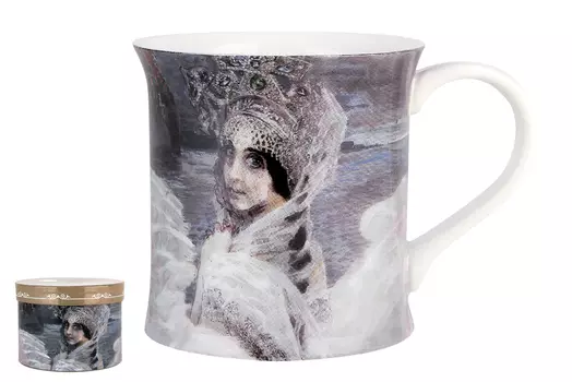 Кружка царевна-лебедь (коралл) серый 12x8x12 см.