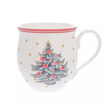 Кружка новогодняя ёлка 440 мл (repast) белый