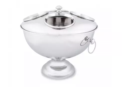 Куллер для вина на 4 бутылки hyksos (desondo) серебристый 32 см.