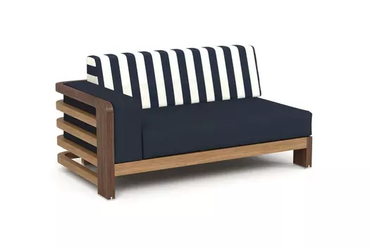 Кушетка левая lagoon (yachtline) синий 144x74x83 см.