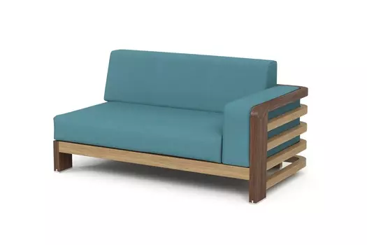 Кушетка правая lagoon (yachtline) бирюзовый 144x74x83 см.