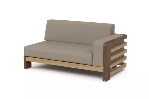 Кушетка правая lagoon (yachtline) коричневый 144x74x83 см.