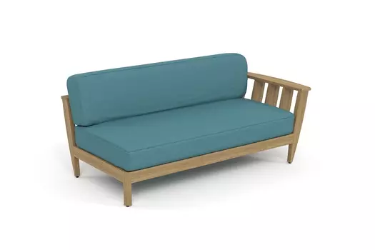 Кушетка правая reef (yachtline) бирюзовый 180x77x90 см.