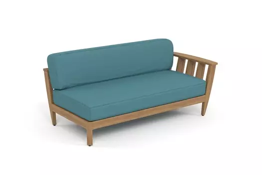 Кушетка правая reef (yachtline) бирюзовый 180x77x90 см.