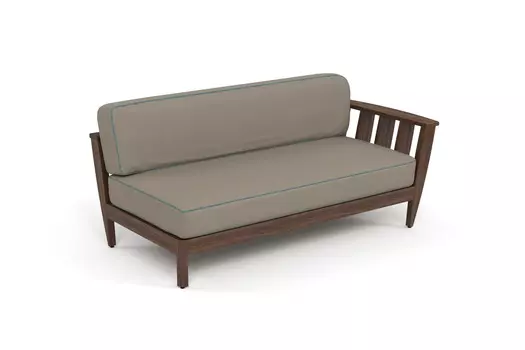 Кушетка правая reef (yachtline) коричневый 180x77x90 см.