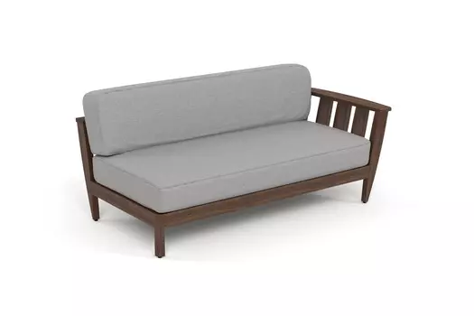 Кушетка правая reef (yachtline) серый 180x77x90 см.