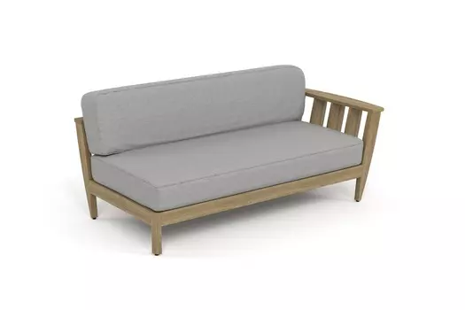 Кушетка правая reef (yachtline) серый 180x77x90 см.