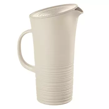 Кувшин с крышкой tierra (guzzini) бежевый 18x26x13 см.