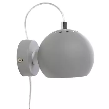 Лампа настенная ball (frandsen) серый 10x16x12 см.