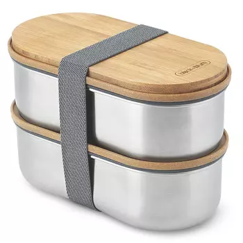 Ланч-бокс bento (black+blum) серый 18x12x9 см.