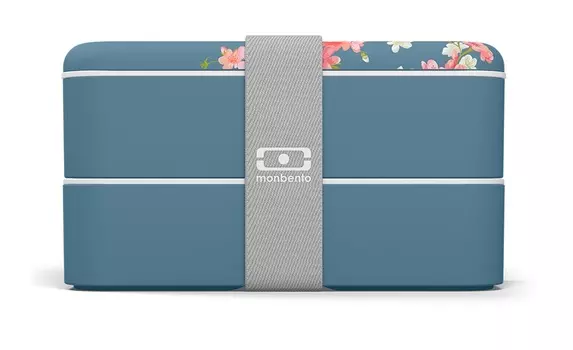 Ланч-бокс mb original flower mood denim (monbento) мультиколор 18x10x9 см.