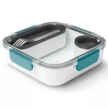Ланч-бокс original (black+blum) бирюзовый 20x5x20 см.