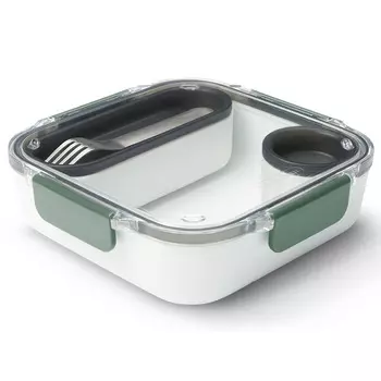 Ланч-бокс original (black+blum) зеленый 20x5x20 см.