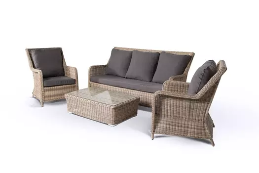 Лаунж зона гляссе (outdoor) серый 190x98x90 см.