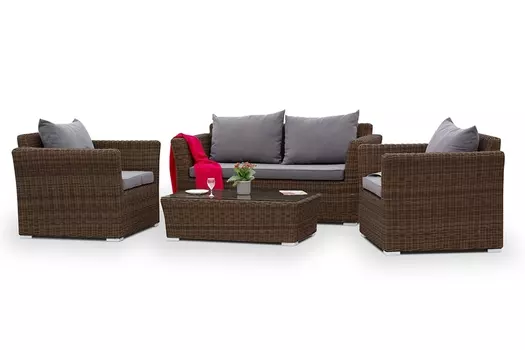 Лаунж зона капучино сингл (outdoor) серый